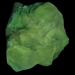 Cobalt Satin Blue Layered Art Glass Cullet Glowing‎ Manganese Slag Glass #5GL38